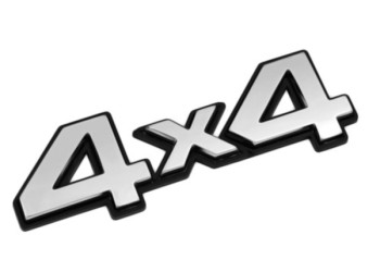 ΑΥΤΟΚΟΛΛΗΤΟ ΤΡΙΣΔΙΑΣΤΑΤΟ ΣΗΜΑ ΧΡΩΜΙΟΥ 4X4 ΑΔΙΑΒΡΟΧΟ LAMPA