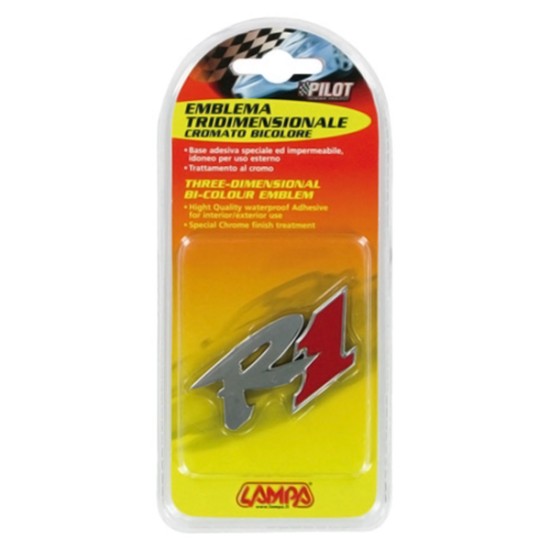 ΑΥΤΟΚΟΛΛΗΤΟ ΤΡΙΣΔΙΑΣΤΑΤΟ ΣΗΜΑ ΧΡΩΜΙΟΥ RACING ONE ΑΔΙΑΒΡΟΧΟ LAMPA