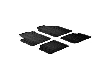 ΜΑΡΚΕ ΠΑΤΑΚΙΑ ΣΕ ΣΚΑΦΗ ΛΑΣΤΙΧΟ ΓΙΑ FIAT 500 07/2007-2016 / FIAT 500C 09/2007-06/2015 SUMISURA ΣΕ ΜΑΥΡΟ ΧΡΩΜΑ ME ΚΟΥΜΠΩΜΑΤΑ LAMPA - 4 ΤΕΜ.