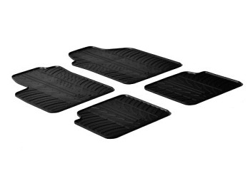 ΜΑΡΚΕ ΠΑΤΑΚΙΑ ΣΕ ΣΚΑΦΗ ΛΑΣΤΙΧΟ ΓΙΑ FIAT 500 07/2007-2016 / FIAT 500C 09/2007-06/2015 SUMISURA ΣΕ ΜΑΥΡΟ ΧΡΩΜΑ ME ΚΟΥΜΠΩΜΑΤΑ LAMPA - 4 ΤΕΜ.