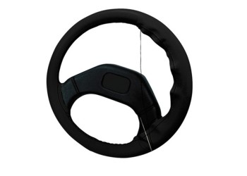 Lampa Κάλυμμα Τιμονιού Αυτοκινήτου Standard Leather Top Grip Δετό 37-39εκ. Άοσμο Γνήσιο Δέρμα ενιαίο Μαύρο 1-τεμ. (L3301.1)