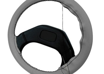 Lampa Κάλυμμα Τιμονιού Αυτοκινήτου Standard Leather Top Grip Δετό 37-39εκ. Άοσμο Γνήσιο Δέρμα ενιαίο Γκρί 1-τεμ. (L3301.2)