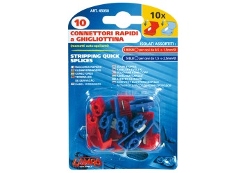 ΚΛΕΦΤΗΣ ΡΕΥΜΑΤΟΣ ΑΠΟ ΚΑΛΩΔΙΟ (ΚΟΚΚΙΝΟ 0,5-1,5 mm / ΜΠΛΕ 1,5-2,5 mm) - 10 ΤΕΜ.