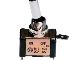ΔΙΑΚΟΠΤΗΣ ΑΕΡΟΠΟΡΙΚΟΥ ΤΥΠΟΥ 2 ΘΕΣΕΩΝ 12,2mm 12V 20A ΜΕ LED ΜΠΛΕ