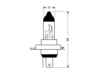 H4 ΑΛΟΓΟΝΟΥ 12V/60-55W 92mm P43t ΛΑΜΠΑ