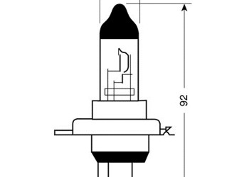 H4 ΑΛΟΓΟΝΟΥ 12V/60-55W 92mm P43t ΛΑΜΠΑ
