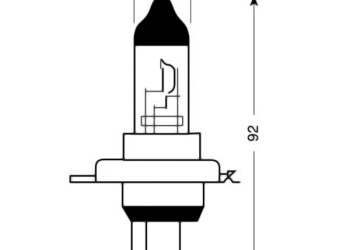 H4 ΑΛΟΓΟΝΟΥ 12V/100-80W 92mm P43t