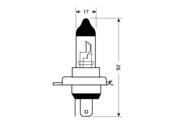 H4 ΑΛΟΓΟΝΟΥ 12V/130-90W 92mm ΛΑΜΠΑ