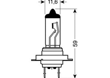 H7 ΑΛΟΓΟΝΟΥ 12V/55W PX26d 57mm