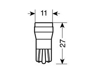 Τ10 HYPER-LED ΨΕΙΡΑ ΔΙΑΘΛΑΣΗΣ ΜΠΛΕ ΦΩΣ W