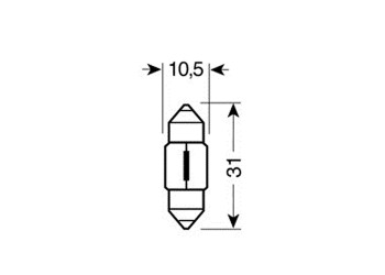ΛΑΜΠΑΚΙΑ ΣΩΛΗΝΩΤΑ 12V/10W ΜΩΒ 11x31mm