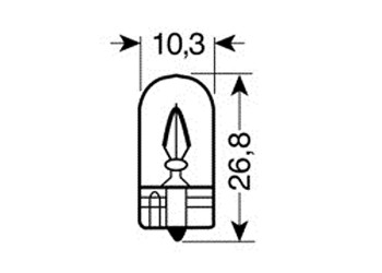 ΛΑΜΠΑΚΙΑ 12V/WB5W 5W W2.1x9.5d ΚΟΚΚΙΝΑ