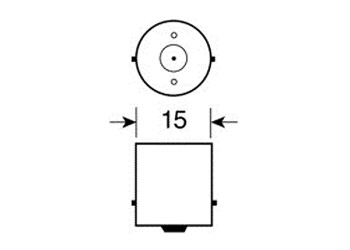 ΛΑΜΠΑ ΜΟΝΟΠΟΛΙΚΗ 11LED ΚΟΚΚΙΝΟ ΧΡΩΜΑ 12V