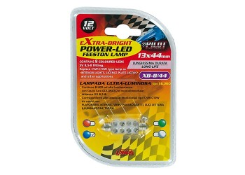 ΛΑΜΠΑΚΙ ΠΛΑΦΟΝΙΕΡΑΣ 8 LED 13x44mm ΜΠΛΕ