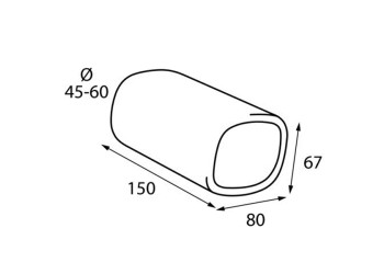ΑΚΡΟ ΕΞΑΤΜΙΣΗΣ TS-18 45-60mm - ΤΕΤΡΑΓΩΝΟ