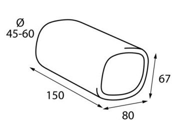 ΑΚΡΟ ΕΞΑΤΜΙΣΗΣ TS-18 45-60mm - ΤΕΤΡΑΓΩΝΟ