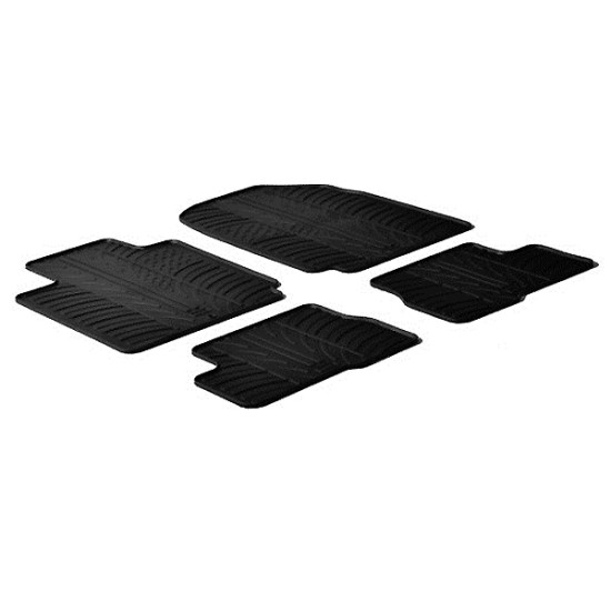 LAMPA - ΠΑΤΑΚΙΑ ΑΥΤΟΚΙΝΗΤΟΥ ΑΠΟ ΛΑΣΤΙΧΟ ΓΙΑ NISSAN MICRA 01/2003-2010 ΣΕ ΜΑΥΡΟ ΧΡΩΜΑ ΧΩΡΙΣ ΚΟΥΜΠΩΜΑΤΑ - 4 ΤΕΜ.