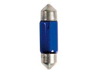 ΛΑΜΠΑΚΙΑ ΠΛΑΦΟΝΙΕΡΑΣ C10W 12V 10W SV8,5-8 (11x35mm) BLUE DYED-GLASS BLISTER - 2 ΤΕΜ.