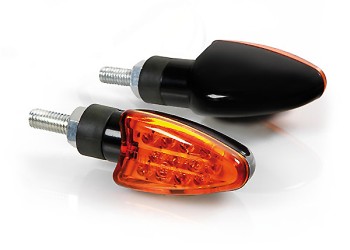 ΦΛΑΣ ΜΗΧΑΝΗΣ ARROW 12V LED (68 x 27 mm) ΜΑΥΡΟ ΜΕ ΠΟΡΤΟΚΑΛΙ ΤΖΑΜΑΚΙ -2 ΤΕΜ.