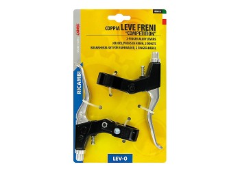 ΜΑΝΕΤΕΣ ΦΡΕΝΩΝ ΠΟΔΗΛΑΤΟΥ ΑΛΟΥΜΙΝΙΟΥ 2 ΔΑΚΤΥΛΩΝ ΜΕ ΡΕΓΟΥΛΑΤΟΡΟ (CITY/MTB) LEV-0 ΜΑΥΡΕΣ/ΑΣΗΜΙ 2ΤΕΜ.
