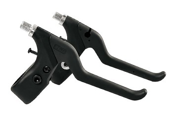 ΜΑΝΕΤΕΣ ΦΡΕΝΩΝ ΠΟΔΗΛΑΤΟΥ 3 ΔΑΚΤΥΛΩΝ ΜΕ ΡΕΓΟΥΛΑΤΟΡΟ LEV-1 3-FINGER  ΜΑΥΡΕΣ 2ΤΕΜ.