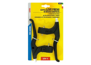 ΜΑΝΕΤΕΣ ΦΡΕΝΩΝ ΠΟΔΗΛΑΤΟΥ 3 ΔΑΚΤΥΛΩΝ ΜΕ ΡΕΓΟΥΛΑΤΟΡΟ LEV-1 3-FINGER  ΜΑΥΡΕΣ 2ΤΕΜ.