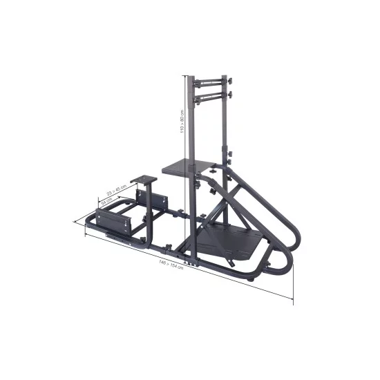 ΒΑΣΗ ΓΙΑ ΠΡΟΣΟΜΟΙΩΤΗ ΟΔΗΓΗΣΗΣ/ ΠΑΙΧΝΙΔΙΑ SIM STATION 6 ΜΑΥΡΗ ΓΙΑ BUCKET ΚΑΘΙΣΜΑ/ΤΙΜΟΝΙ/ΤΗΛΕΟΡΑΣΗ​​ SIMONI RACING - 1 TEM.