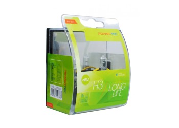 H3 12V 55W PK22s POWERTEC LONG LIFE ΑΛΟΓΟΝΟΥ 2ΤΕΜ.