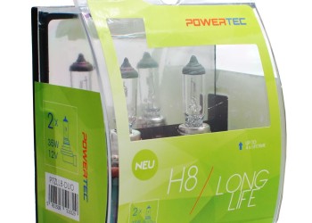 H8 12V 35W PGJ19-1 POWERTEC LONG LIFE (up to 3.200k) ΑΛΟΓΟΝΟΥ  M-TECH - 2 τεμ