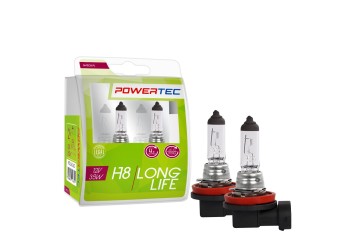 H8 12V 35W PGJ19-1 POWERTEC LONG LIFE (up to 3.200k) ΑΛΟΓΟΝΟΥ  M-TECH - 2 τεμ