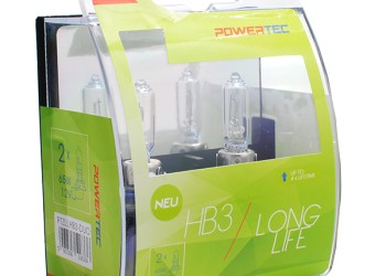 HB3 12V 65W 3.150K P20d POWERTEC LONG LIFE ΑΛΟΓΟΝΟΥ 2ΤΕΜ.