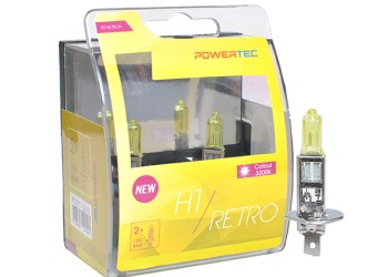 H1 12V 55W P14,5s POWERTEC RETRO (ΚΙΤΡΙΝΕΣ ΛΑΜΠΕΣ) 2ΤΕΜ.