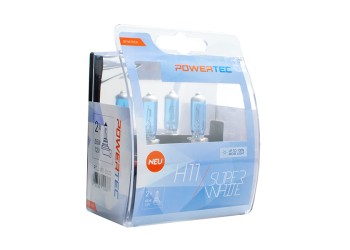 H11 12V 55W 3.450K PGJ19-2 POWERTECK SUPERWHITE 2ΤΕΜ.