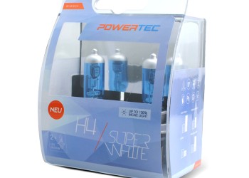H4 12V 60/55W 3.450K P43t POWERTECK SUPERWHITE 2ΤΕΜ.