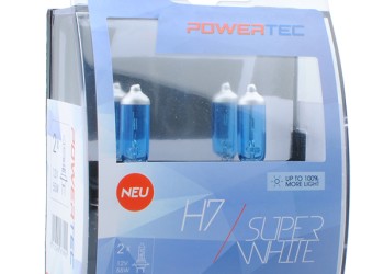 H7 12V 55W 3.450K PX26d POWERTECK SUPERWHITE 2ΤΕΜ.