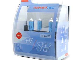 H7 12V 55W 3.450K PX26d POWERTECK SUPERWHITE 2ΤΕΜ.