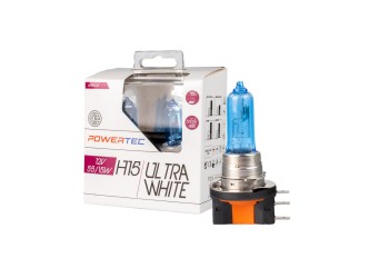 ΛΑΜΠΕΣ H15 12V 55/15W POWERTEC ULTRA WHITE (up to 5.000k)mTECH - 2 Τεμ.