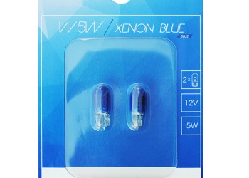 W5W 12V 5W W2,1x9,5d (ΚΑΡΦΩΤΟ ΑΚΑΛΥΚΟ)  POWERTEC XENON BLUE 2ΤΕΜ.
