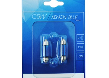ΛΑΜΠΑΚΙΑ ΠΛΑΦΟΝΙΕΡΑΣ C5W 12V 5W SV8,5-8 11x36mm POWERTEC XENON BLUE 2ΤΕΜ.