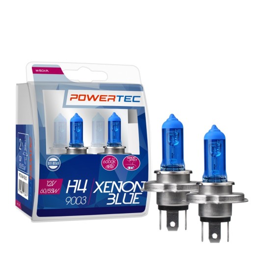H4 12V 60/55W P43t 5.000K POWERTEC XENON BLUE M-TECH -  2ΤΕΜ.
