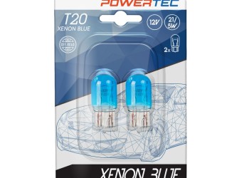 W21/5W (T20) 12V POWERTEC XENON BLUE M-TECH - 2 τεμ.