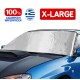 Εξωτερική Ηλιοπροστασία X-Large Μ195-147 Χ Υ110 cm για το Παρμπρίζ από Ύφασμα 3 Στρώσεων και Ρινίσματα Αλουμινίου σε ασημί χρώμα με logo και άκαυστη επένδυση Race Axion - 1 τεμάχιο