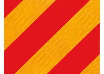 ΑΝΑΚΛΑΣΤΙΚΟ ΣΗΜΑ ΣΕ ΠΑΝΕΛ ΑΛΟΥΜΙΝΙΟΥ ΚΟΚΚΙΝΟ/ΠΟΡΤΟΚΑΛΙ 423x423mm 1ΤΕΜ.