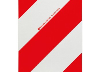 ΑΝΑΚΛΑΣΤΙΚΟ ΣΗΜΑ ΣΕ ΠΑΝΕΛ ΓΑΛΒΑΝΙΣΜΕΝΟΥ ΧΑΛΥΒΑ ΛΕΥΚΟ/ΚΟΚΚΙΝΟ DIN11030 282x423mm LAMPA - 1 ΤΕΜ