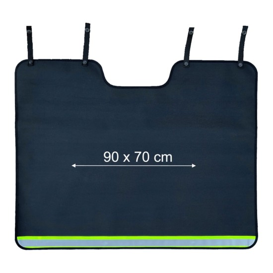 Cik - ΠΡΟΣΤΑΤΕΥΤΙΚΟ ΓΙΑ ΤΟΝ ΠΡΟΦΥΛΑΚΤΗΡΑ ΤΟΥ ΠΟΡΤ ΜΠΑΓΚΑΖ ΜΑΥΡΟ ΥΦΑΣΜΑ ΠΟΛΥΕΣΤΕΡΑ ΜΕ ΑΝΑΚΛΑΣΤΗΡΑ, ΑΥΤΟΚΟΛΛΗΤΑ VELCRO ΚΑΙ ΚΛΙΠ 90 x 70 cm – 1 ΤΕΜ. (RB.BPR.0001/CK)