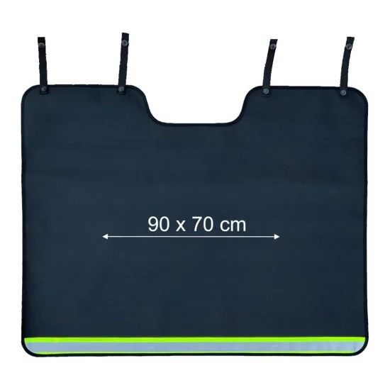 Cik - ΠΡΟΣΤΑΤΕΥΤΙΚΟ ΓΙΑ ΤΟΝ ΠΡΟΦΥΛΑΚΤΗΡΑ ΤΟΥ ΠΟΡΤ ΜΠΑΓΚΑΖ ΜΑΥΡΟ ΥΦΑΣΜΑ ΠΟΛΥΕΣΤΕΡΑ ΜΕ ΑΝΑΚΛΑΣΤΗΡΑ, ΑΥΤΟΚΟΛΛΗΤΑ VELCRO ΚΑΙ ΚΛΙΠ 90 x 70 cm – 1 ΤΕΜ. (RB.BPR.0001/CK)