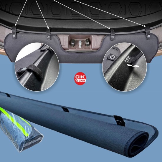 Cik - ΠΡΟΣΤΑΤΕΥΤΙΚΟ ΓΙΑ ΤΟΝ ΠΡΟΦΥΛΑΚΤΗΡΑ ΤΟΥ ΠΟΡΤ ΜΠΑΓΚΑΖ ΜΑΥΡΟ ΥΦΑΣΜΑ ΠΟΛΥΕΣΤΕΡΑ ΜΕ ΑΝΑΚΛΑΣΤΗΡΑ, ΑΥΤΟΚΟΛΛΗΤΑ VELCRO ΚΑΙ ΚΛΙΠ 90 x 70 cm – 1 ΤΕΜ. (RB.BPR.0001/CK)