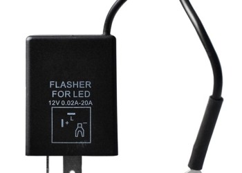 LED FLASHER (ΦΛΑΣΙΕΡΑ) 8 ΕΠΑΦΩΝ (L+-) 30x30x30mm  M-TECH - 1ΤΕΜ.