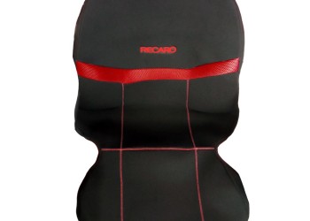 ΗΜΙΚΑΛΥΜΜΑΤΑ ΚΑΘΙΣΜΑΤΩΝ BUCKET RECARO ΜΑΥΡΟ/ΚΟΚΚΙΝΟ ΜΕ ΥΠΟΔΟΧΗ ΠΡΟΣΚΕΦΑΛΟΥ VELCRO & ΠΡΟΣΚΕΦΑΛΑ - 2 ΤΕΜ.