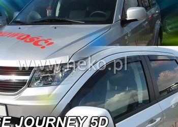 ΑΝΕΜΟΘΡΑΥΣΤΕΣ ΓΙΑ DODGE JOURNEY 5D 2008-2020 / FIAT FREEMONT 5D 2011-2020 ΖΕΥΓΑΡΙ ΑΠΟ ΕΥΚΑΜΠΤΟ ΦΙΜΕ ΠΛΑΣΤΙΚΟ HEKO - 2 ΤΕΜ.